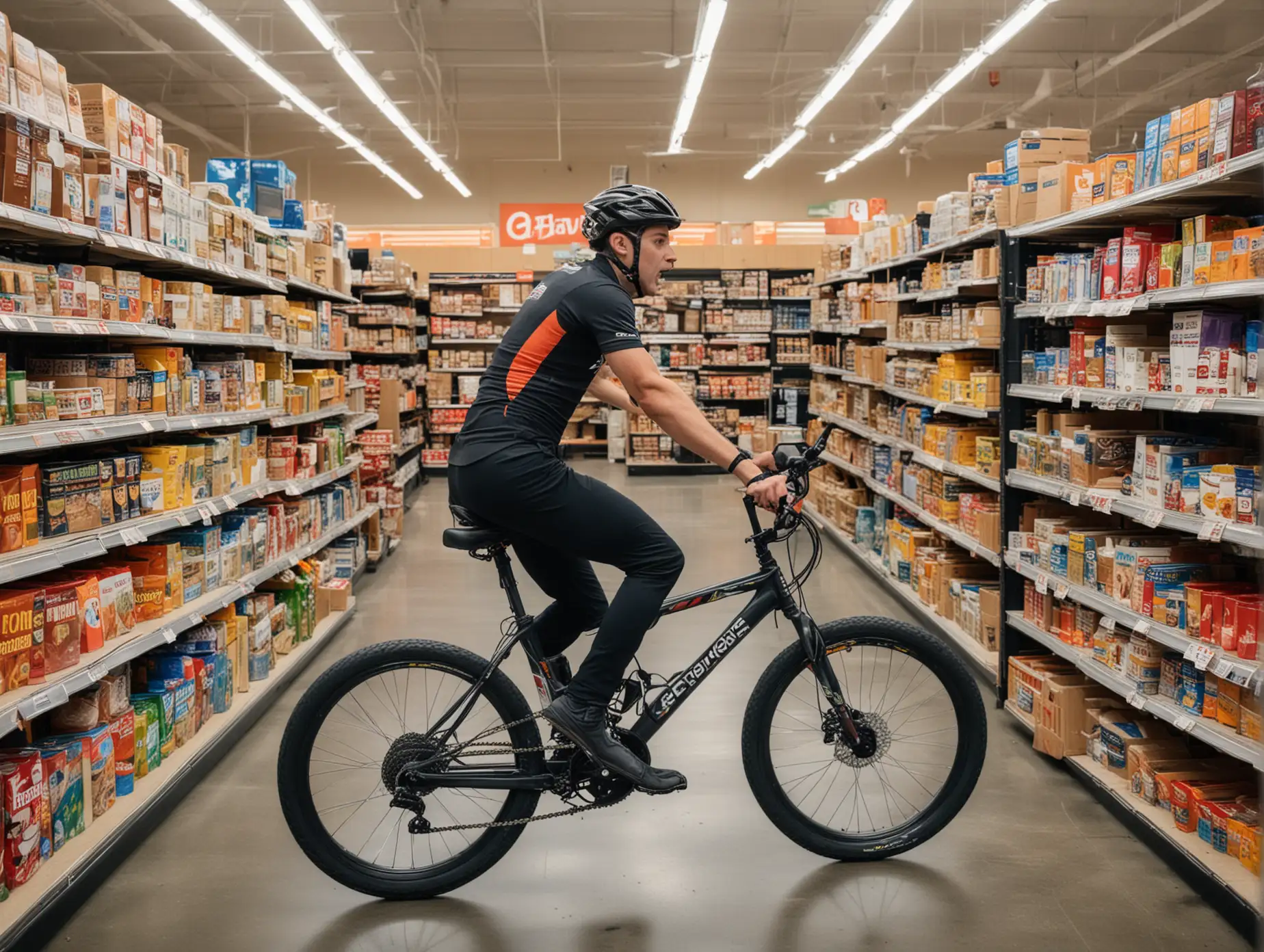 Grocery Store Boss Racing Bike Chaos