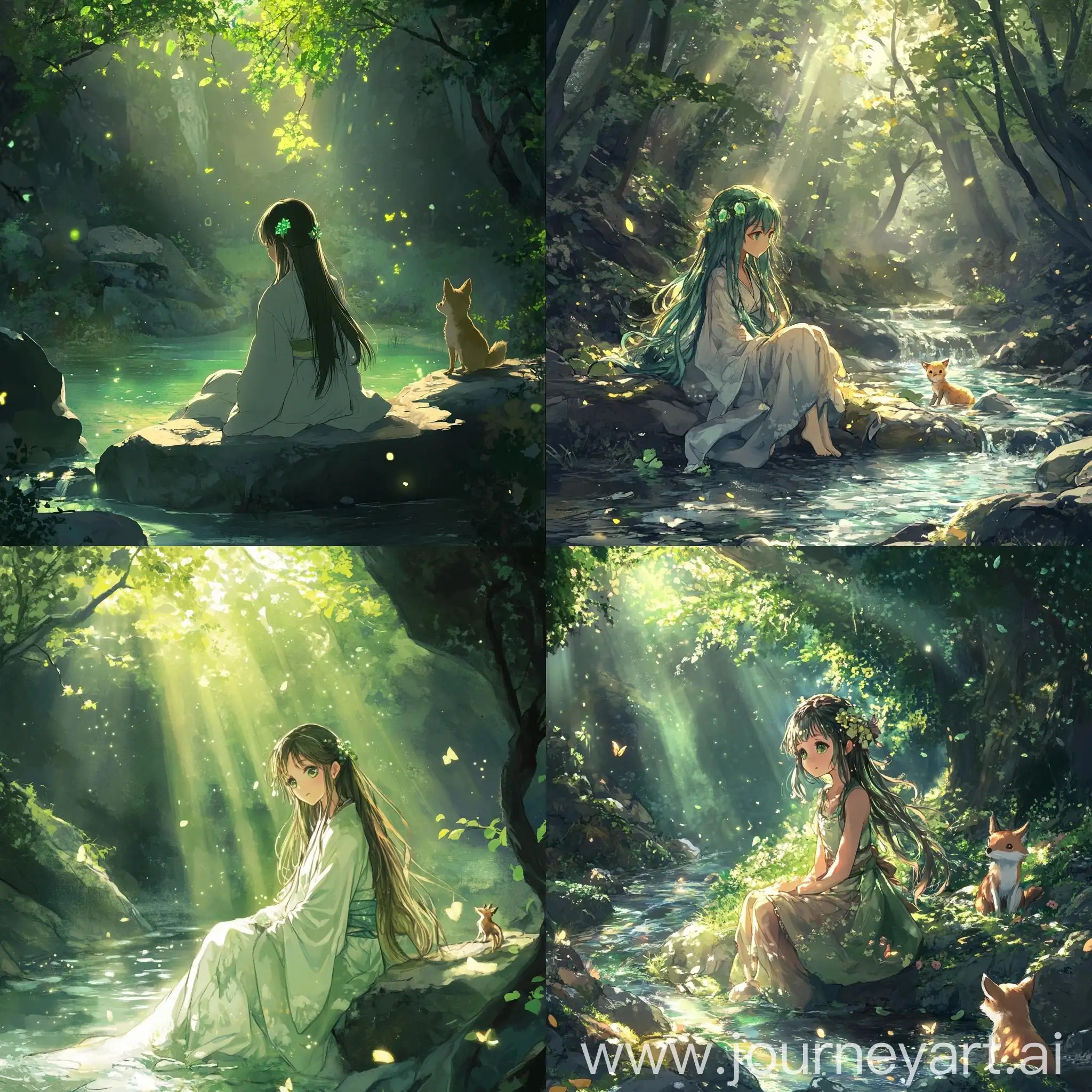 Maiden-Pear-in-Emerald-Forest-Japan-Anime-Illustration