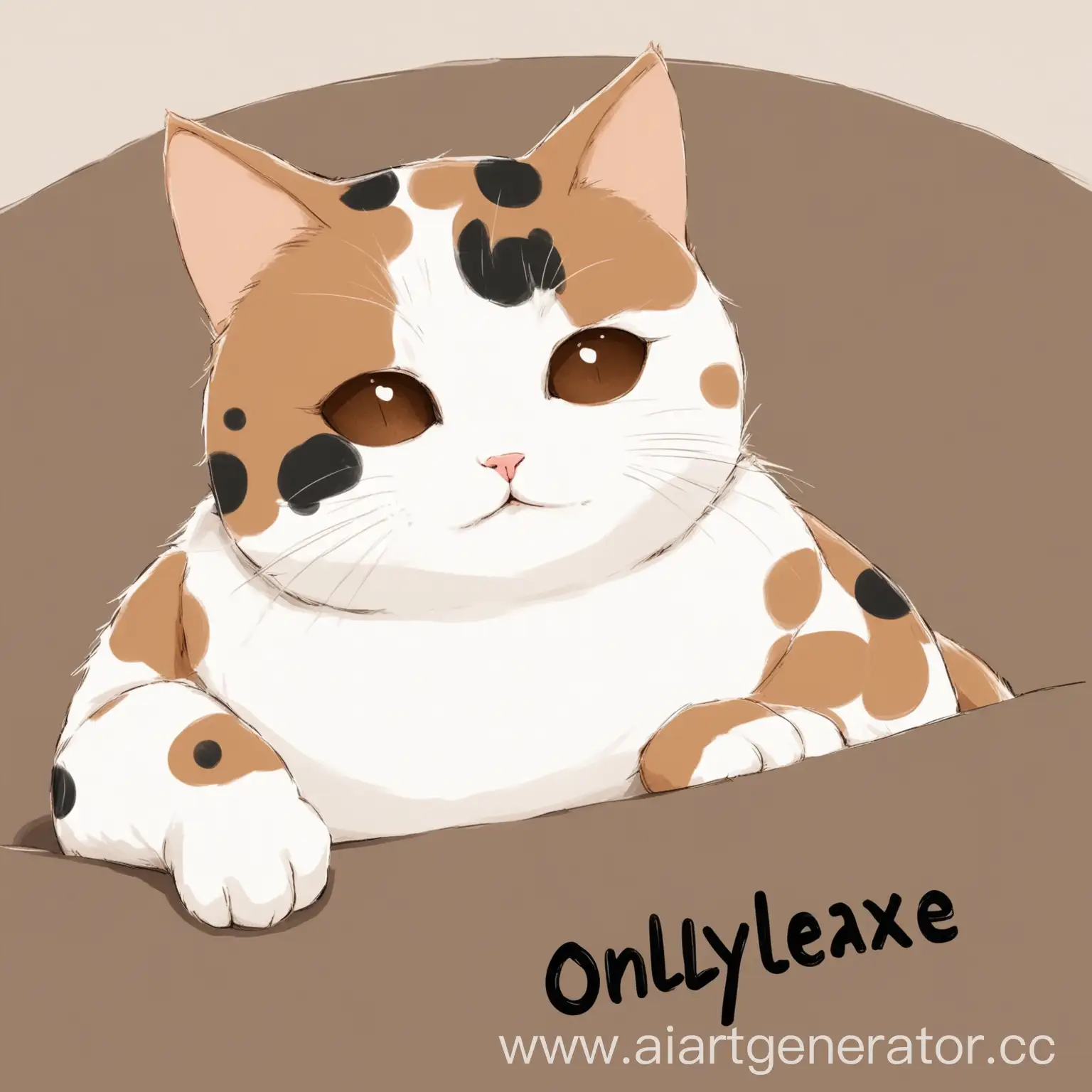 Relaxed-Cat-Labeled-OnlyRelaxe-WhiteBrown-with-Spots-Black