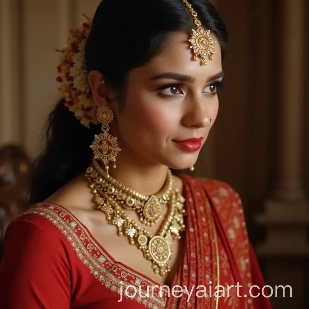 Elegant-Women-Displaying-Mallika-Rani-Jewelry-Against-Royal-Background