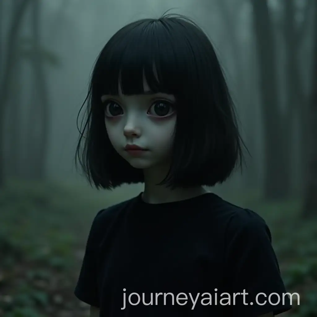 Enchanted-Girl-with-ShoulderLength-Hair-in-aAI-Art-Prompt-Expansion-Black-Dress