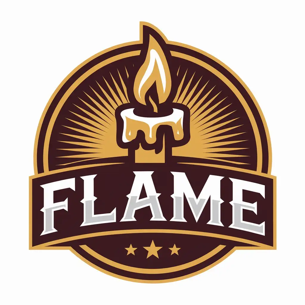 LOGO Design for Flame Candle Theme in Moderate Tones for Retail Industry