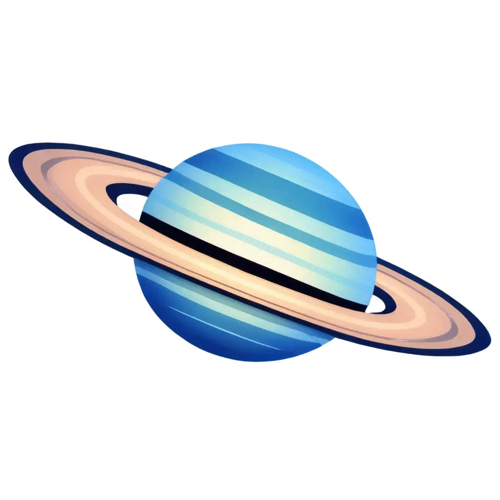 cartoon blue saturn