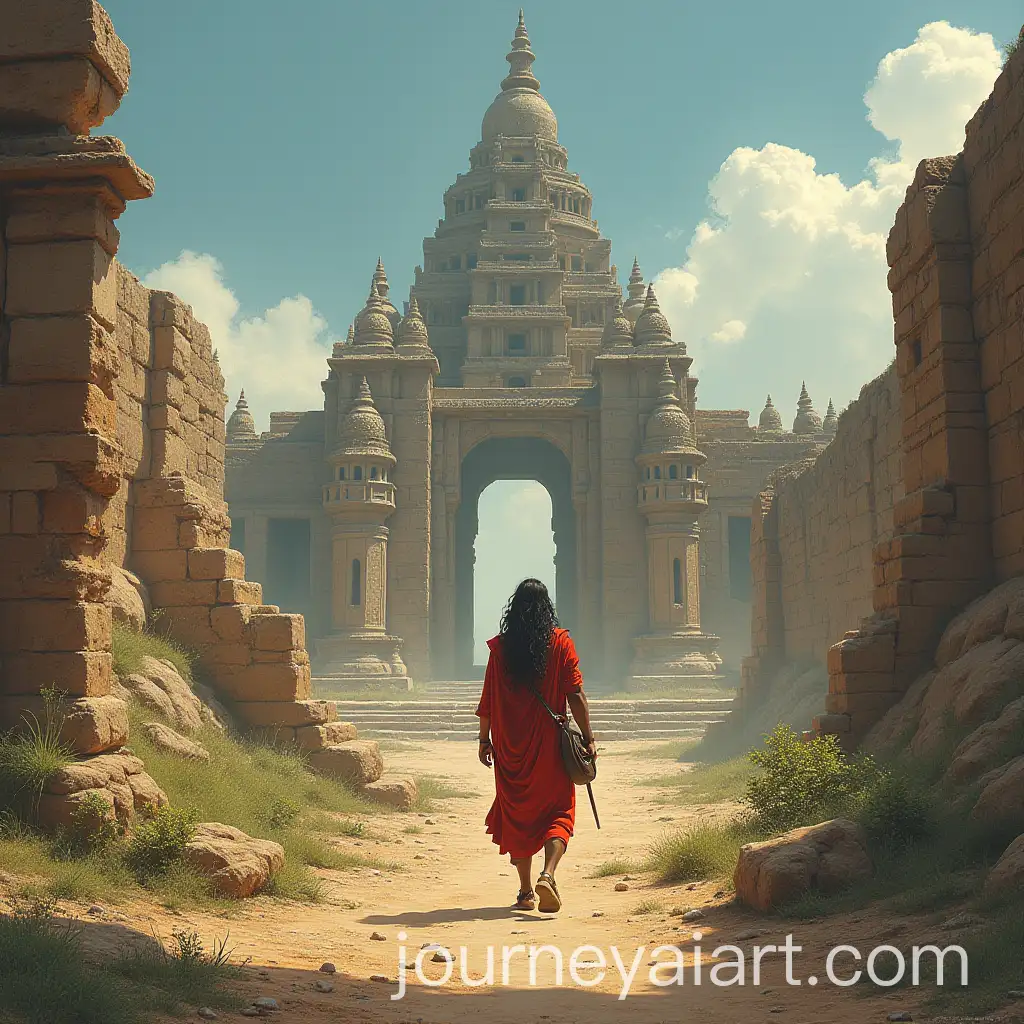 Arjuna-Shocked-at-the-Ruins-of-Dwaraka