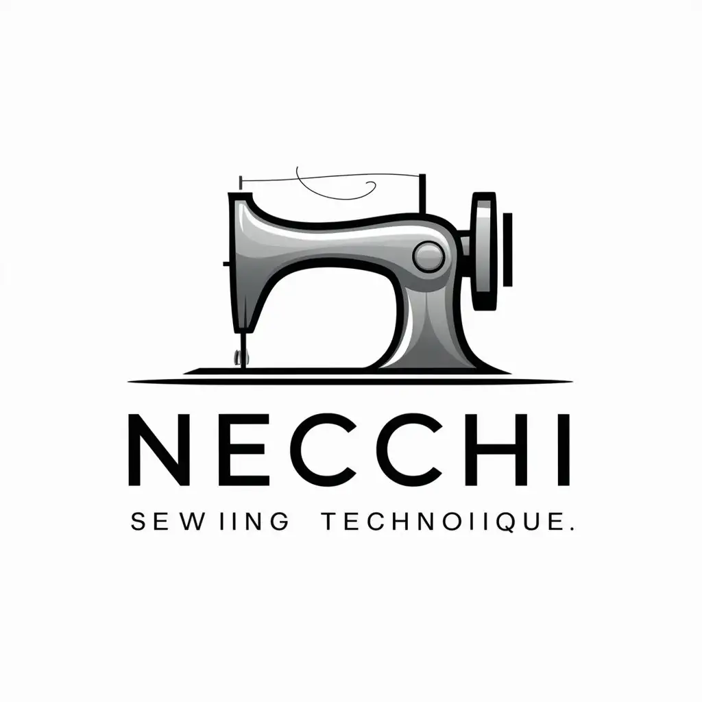 a logo design,with the text "Necchi sewing technique", main symbol:fashionable and modern sewing machine,Moderate,be used in Technology industry,clear background