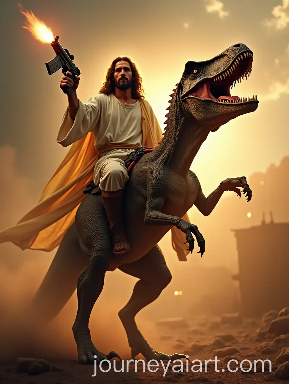 Jesus-Riding-a-Velociraptor-with-Guns-in-an-Apocalyptic-Scenario