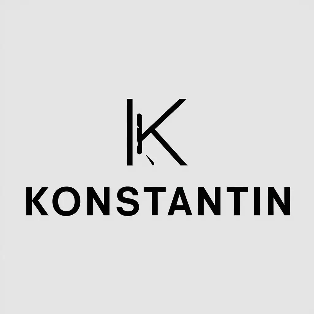 LOGO Design For KONSTANTIN Abstract and Minimalistic Design with Clear Background