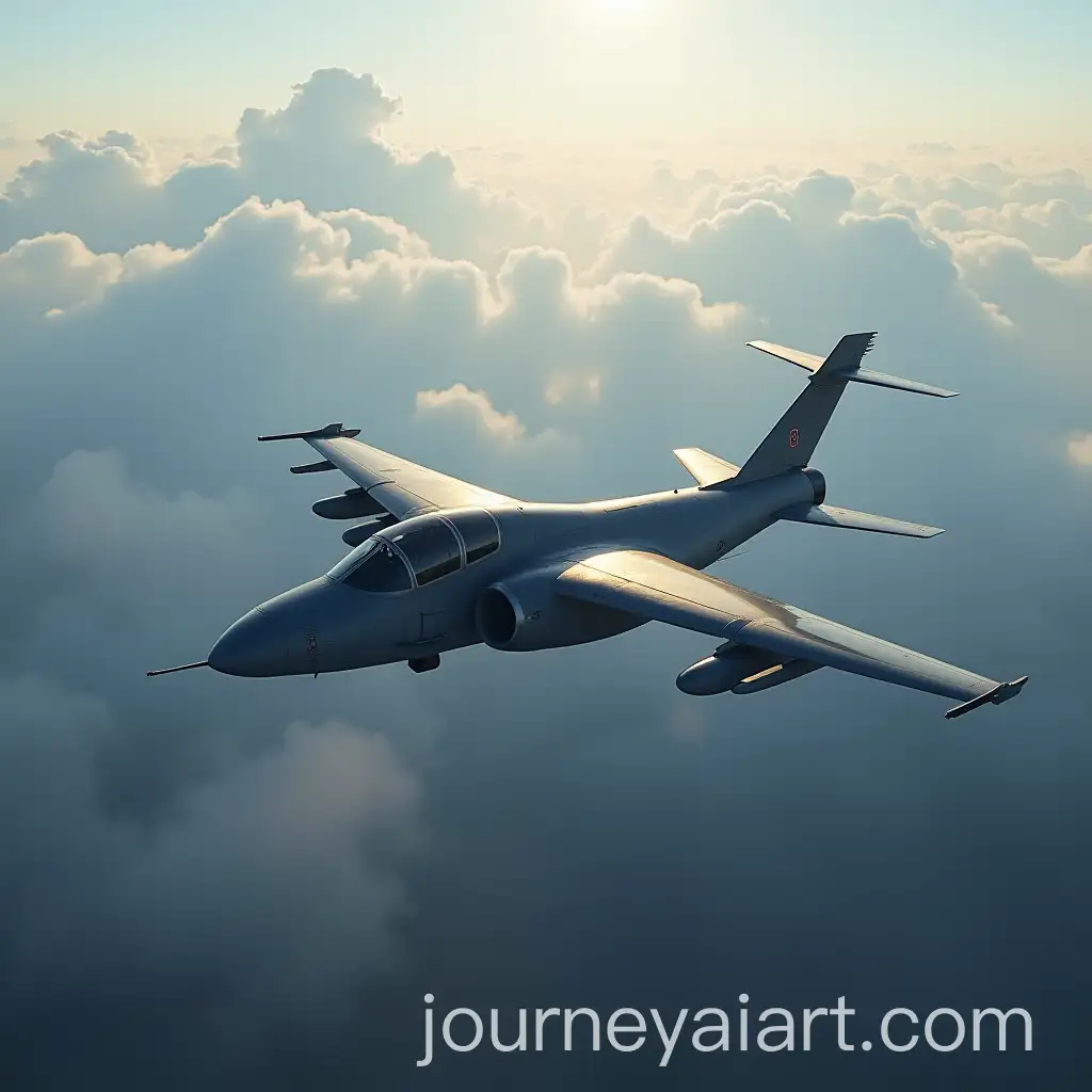 Aerial-Warplane-in-Flight-with-Dramatic-Sky-Background