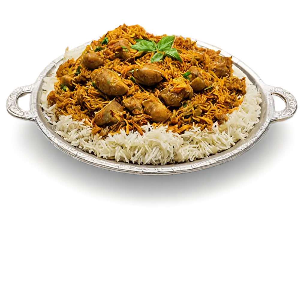 Plate-of-Biryani-PNG-Image-HighQuality-Clear-and-Detailed-Visual-Representation