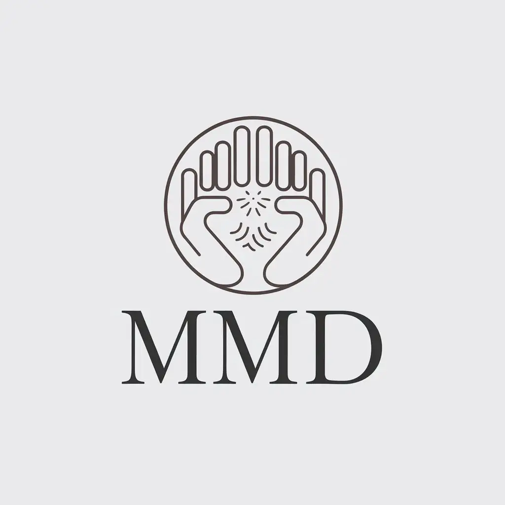 LOGO Design for MMD Minimalistic Vector Design with Fingers Scratching Symbol for Beauty Spa Industry