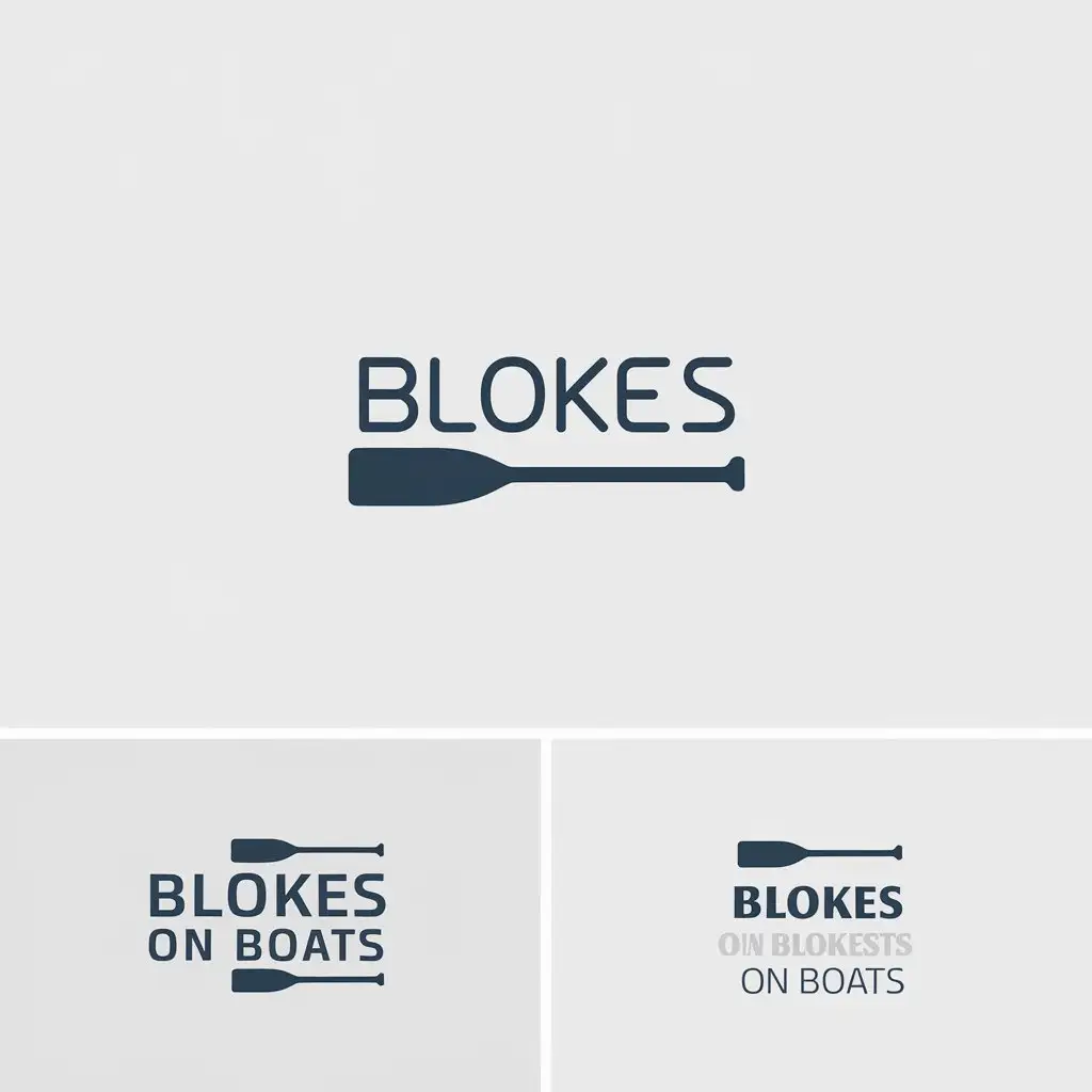 LOGO Design For Blokes on Boats Minimalistic Logo Iterations for Clothing and Accessories