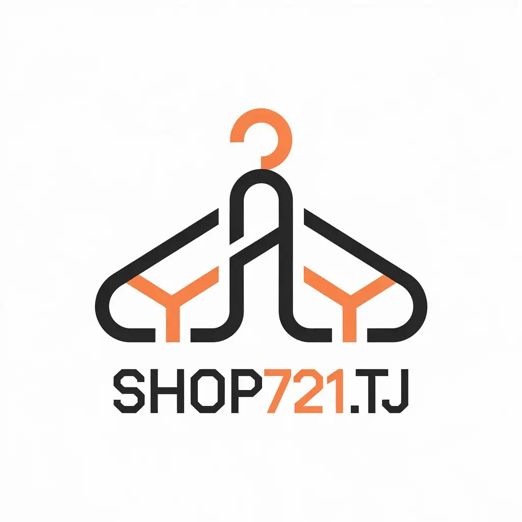 a vector logo design,with the text "Shop721.tj", main symbol:Clothes,complex,clear background