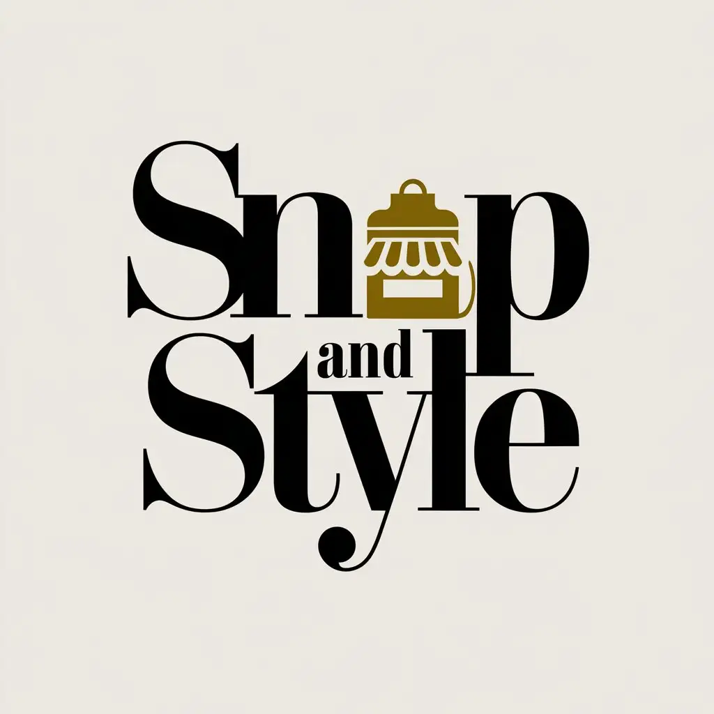 LOGO Design for SNAP AND STYLE Luxurious Black and Gold with Classic Bag or Boutique Storefront Symbol