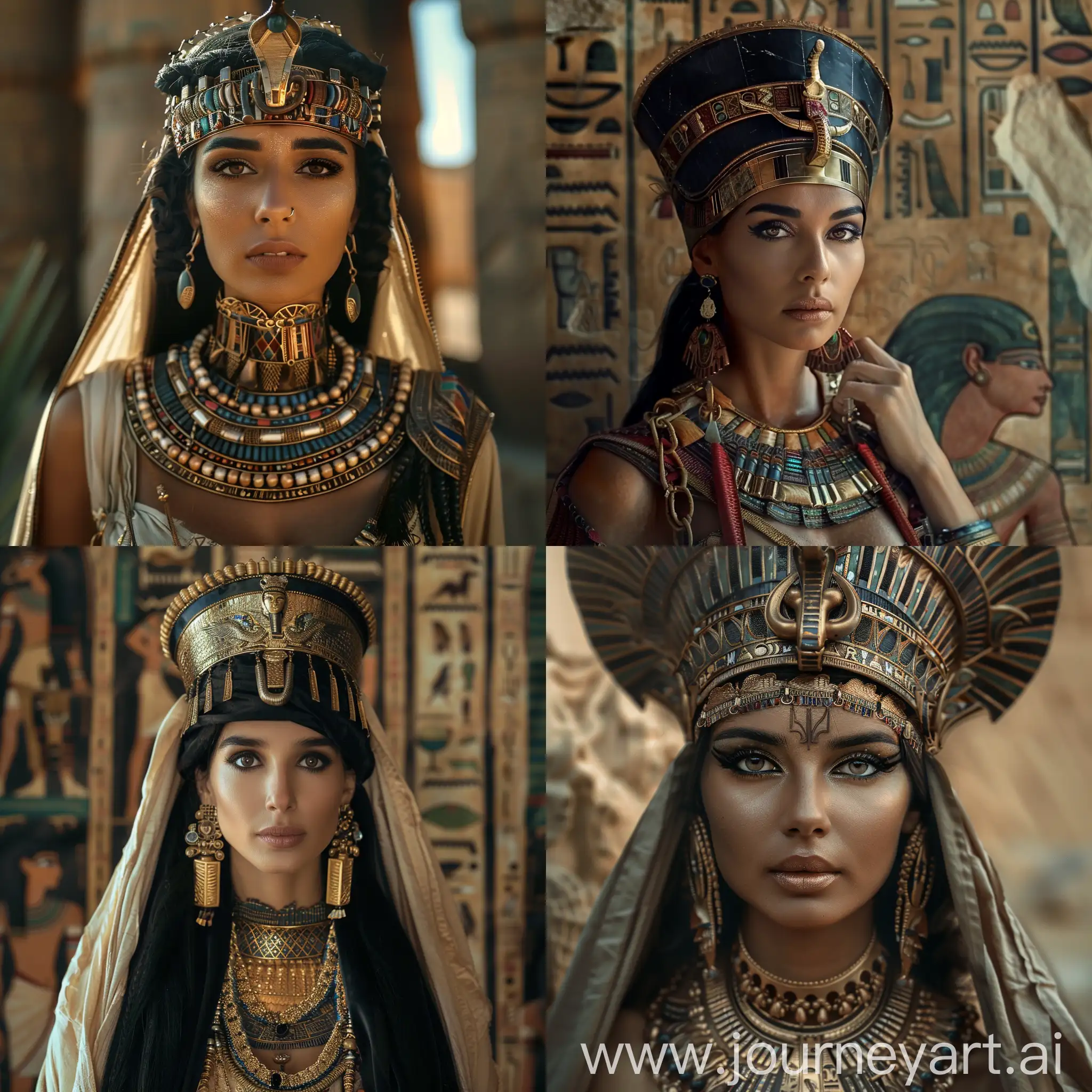 Magnificent-Egyptian-Queen-in-Desert-Noon-Light