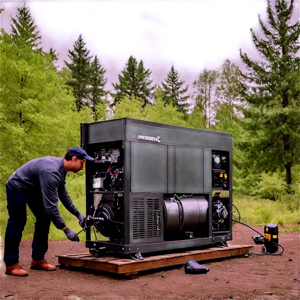 Detailed-PNG-Image-of-Diesel-Generator-Installation-with-Safety-Gear-and-Industrial-Setting