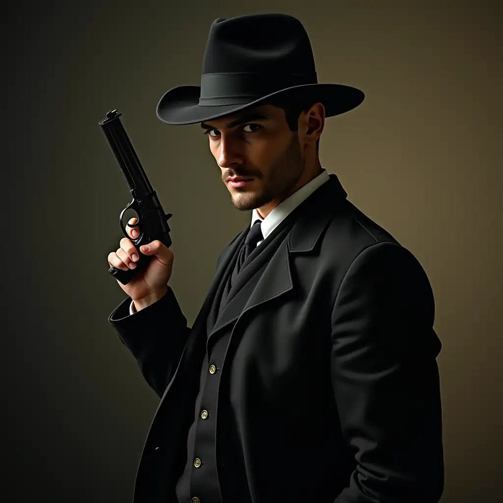 Thomas Shelby with weapon in hands
