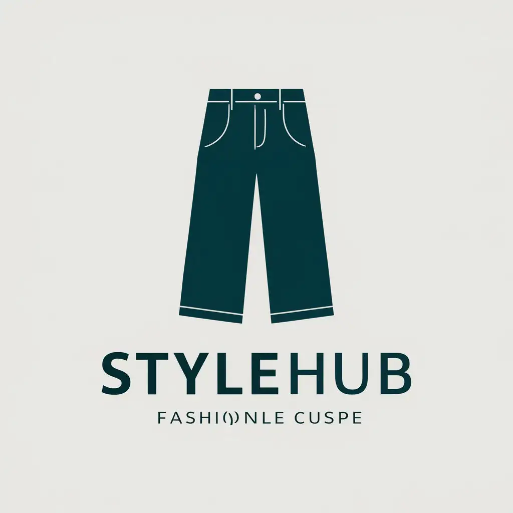 a vector logo design,with the text "stylehub", main symbol:fashionable trousers clothes,Moderate,be used in cross-border e-commerce industry,clear background