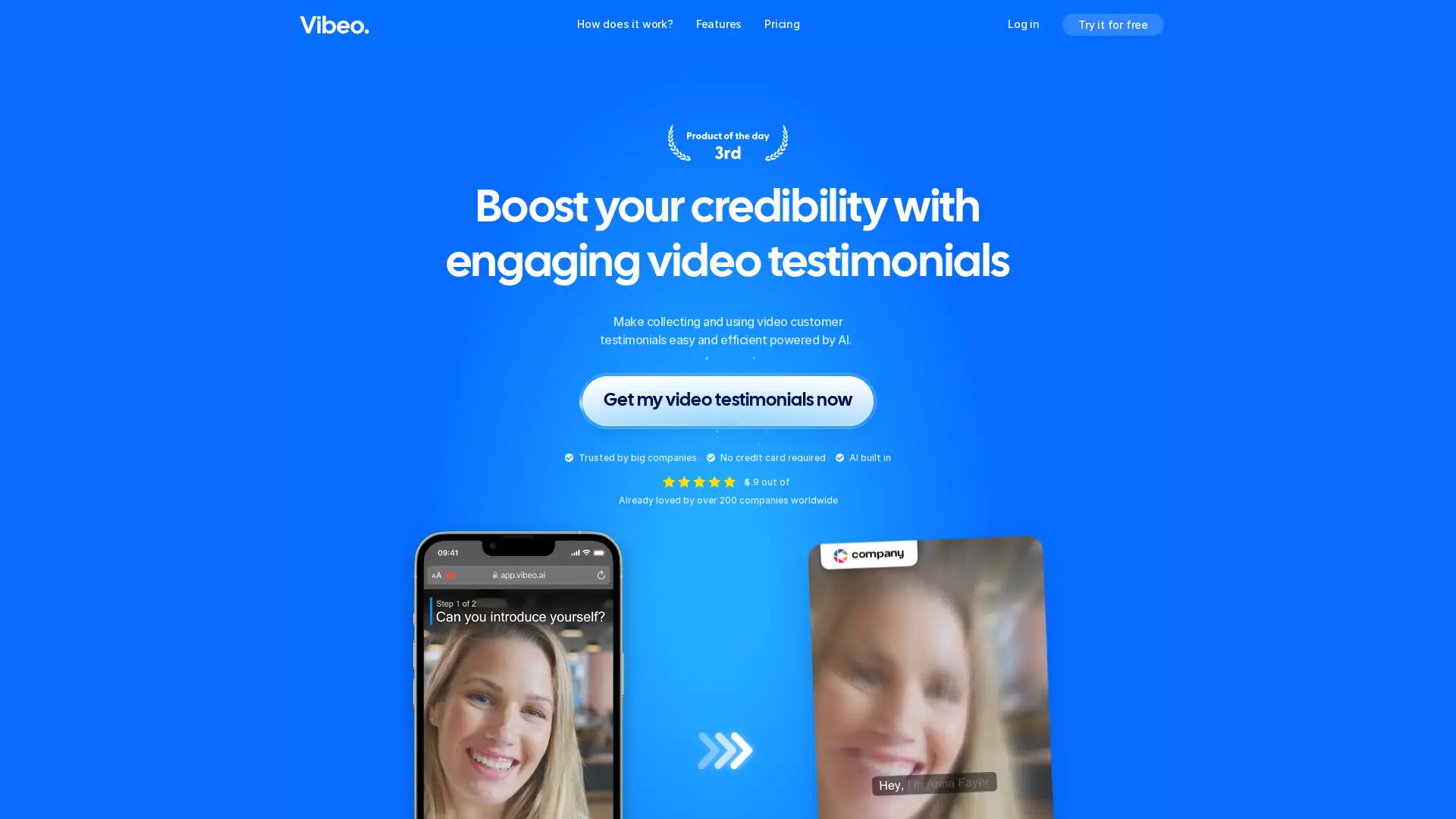 Effortless video testimonials powered by AI.