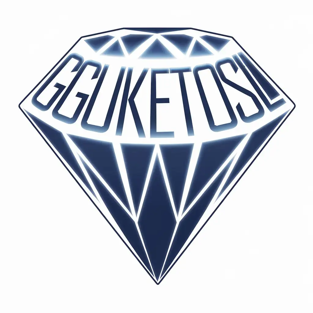 A miniature logo, simple. A glowing diamond of blue-white color, and on it the name: gguketosl