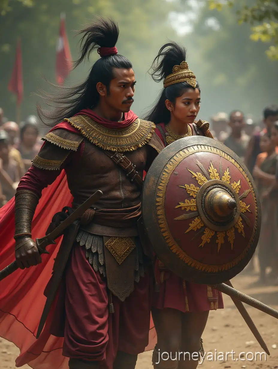 Indonesian-Warriors-in-Action-with-Shield-and-Sword