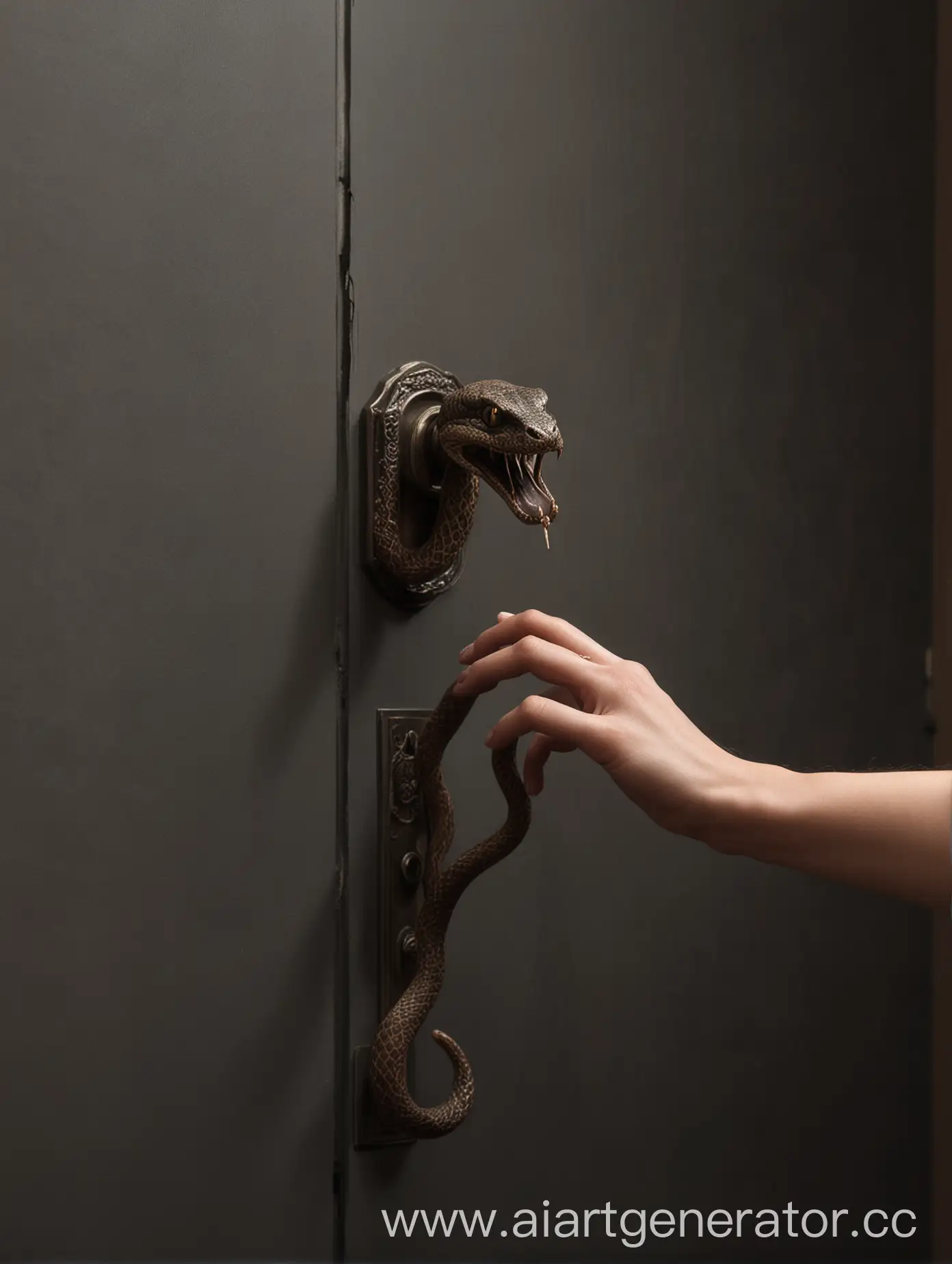 Mysterious-Door-Handle-Womans-Hand-Reaching-into-Darkness