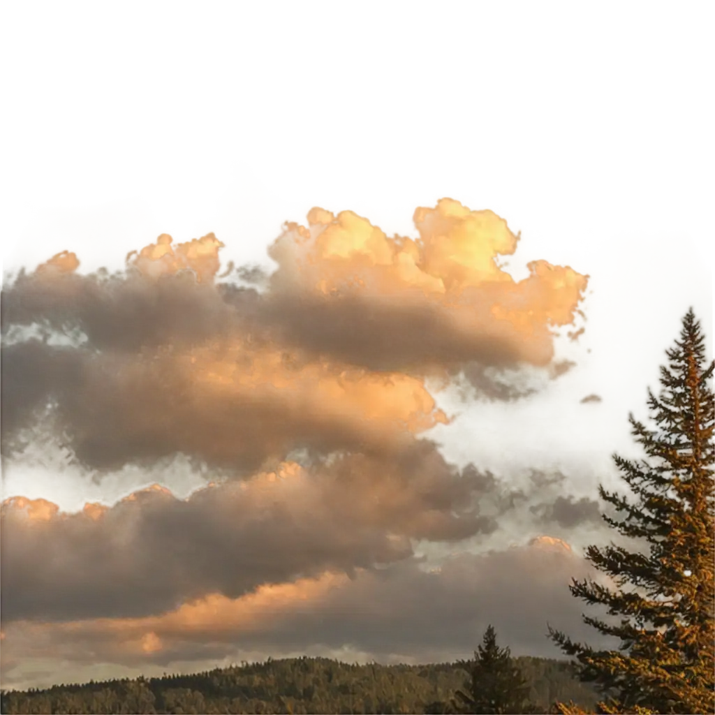 Golden-Glow-on-Clouds-and-Trees-Captivating-PNG-Image-Creation