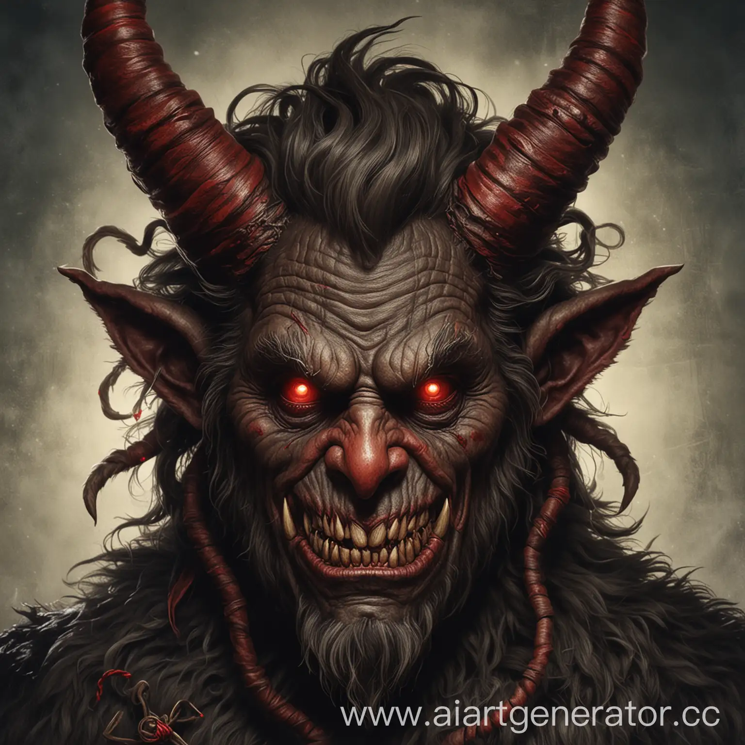 Krampus-Mythological-Creature-in-a-Snowy-Forest