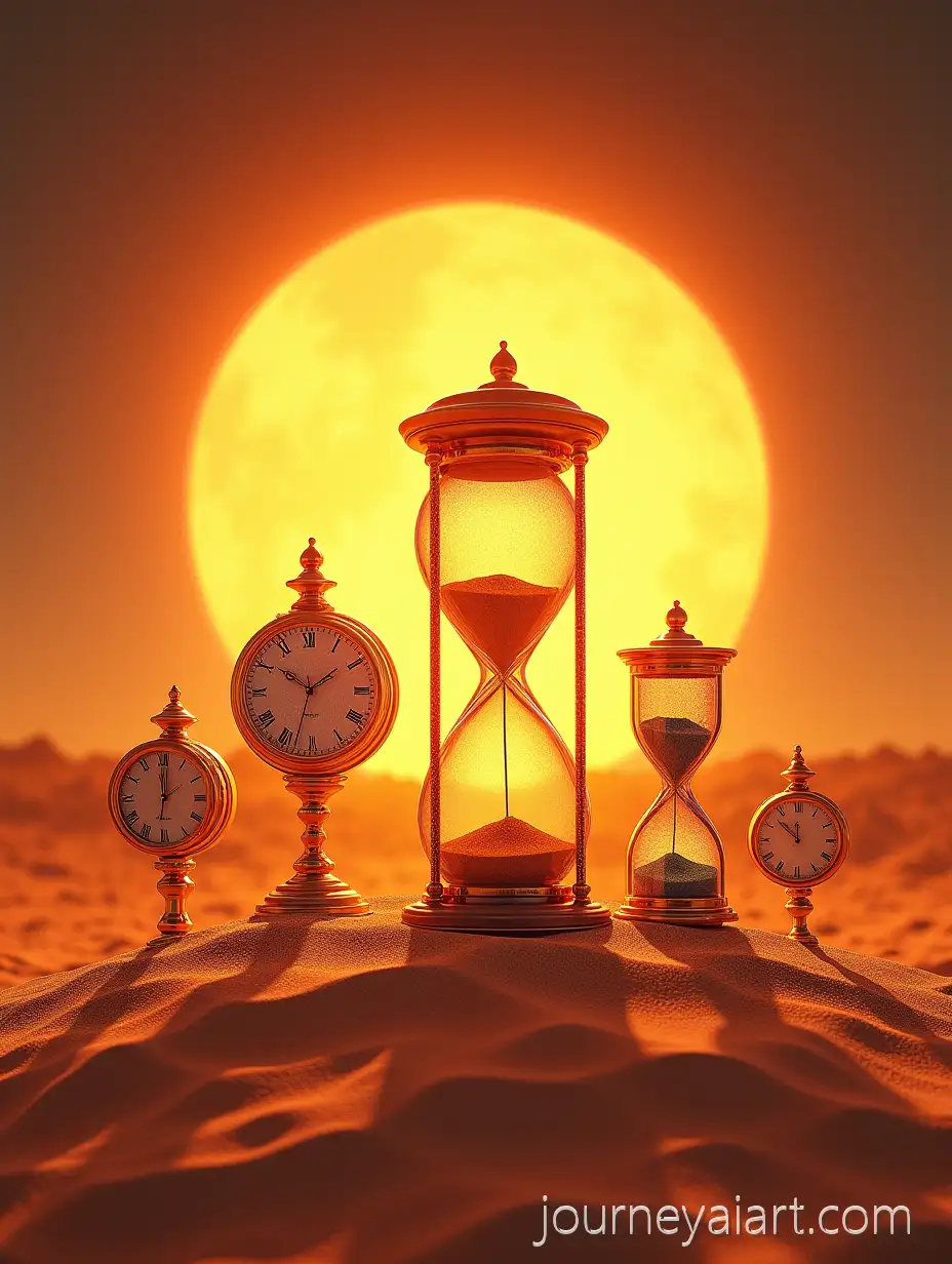 Surreal-Desert-LandscapeAI-Image-Prompt-Expansion-with-Various-Clocks-Emerging-from-the-Sand