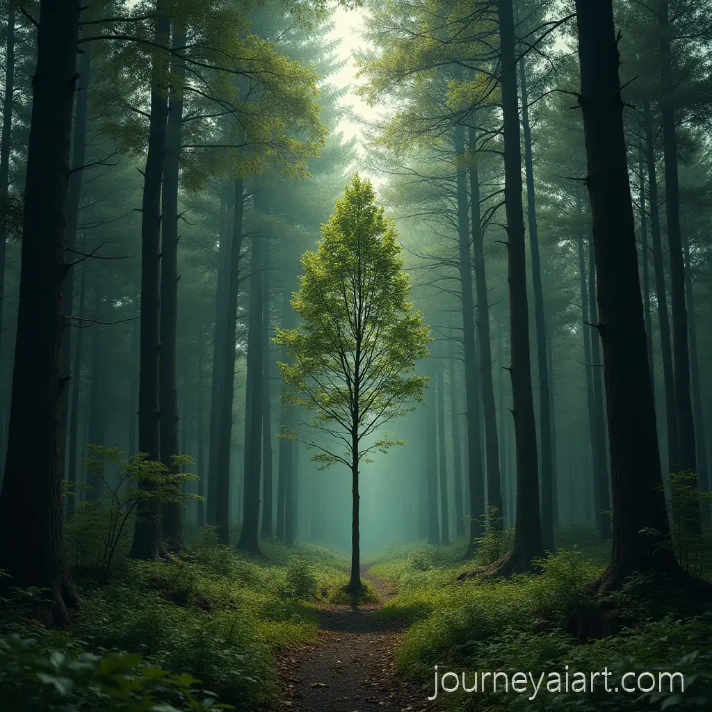 Lonely-Strong-Tree-Standing-in-a-Fallen-ForestAI-Image-Prompt-Expansion