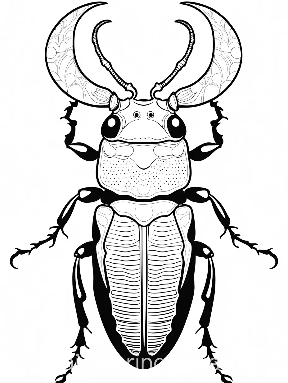 Stag-Beetle-Coloring-Page-Impressive-Mandibles-Black-and-White-Line-Art