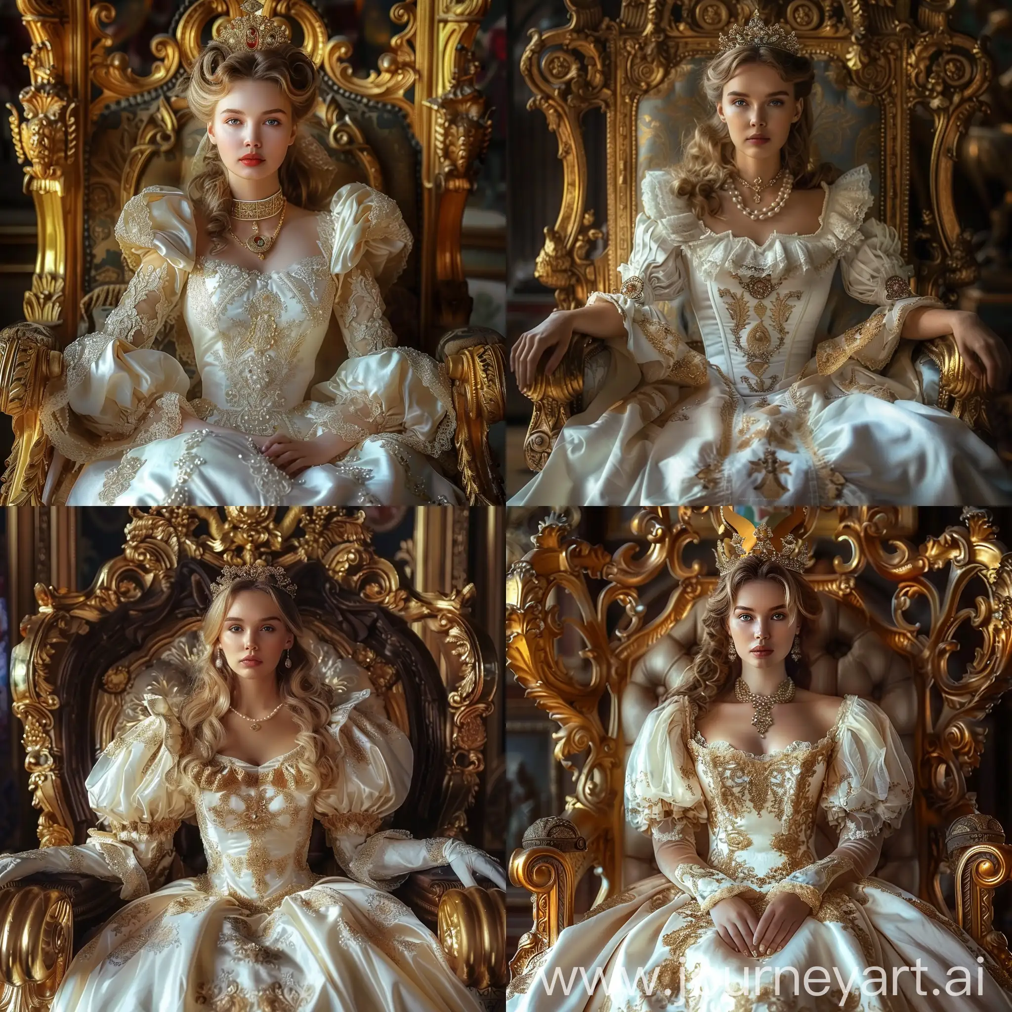 Royal-Rococo-Queen-on-Golden-Throne