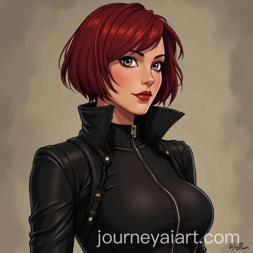 Black-Widow-Natasha-Romanoff-with-Short-Hair-Portrait