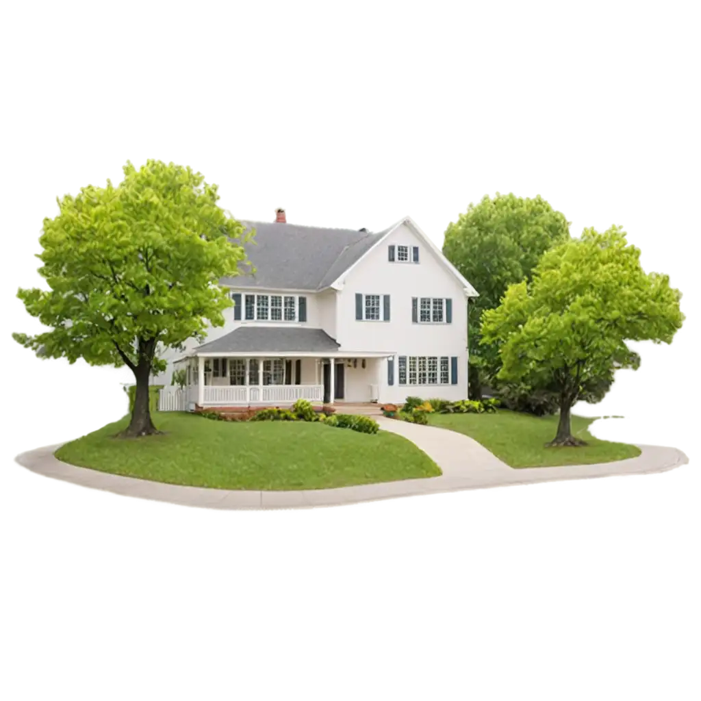 Premium-PNG-Image-of-a-House-with-a-Tree-Enhance-Your-Visual-Content-with-Clarity-and-Quality