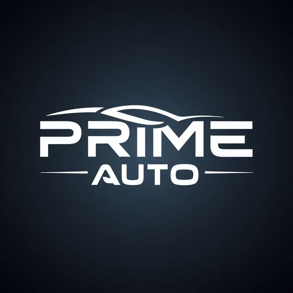 LOGO-Design-For-Prime-Auto-Futuristic-Font-with-Electrocar-Industry-Theme