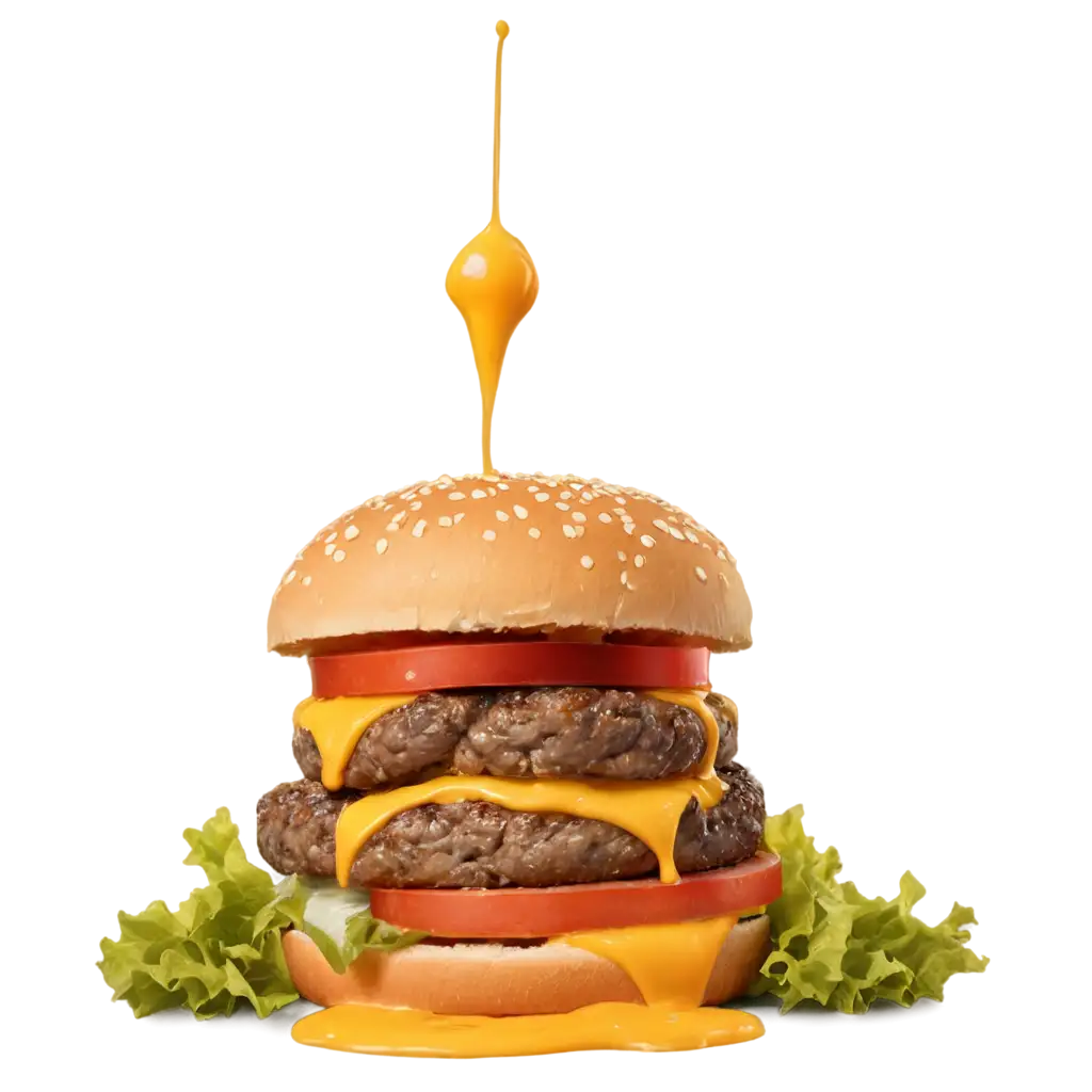 Melted-Cheese-Burger-PNG-Image-Capturing-the-Excitement-of-Deliciousness