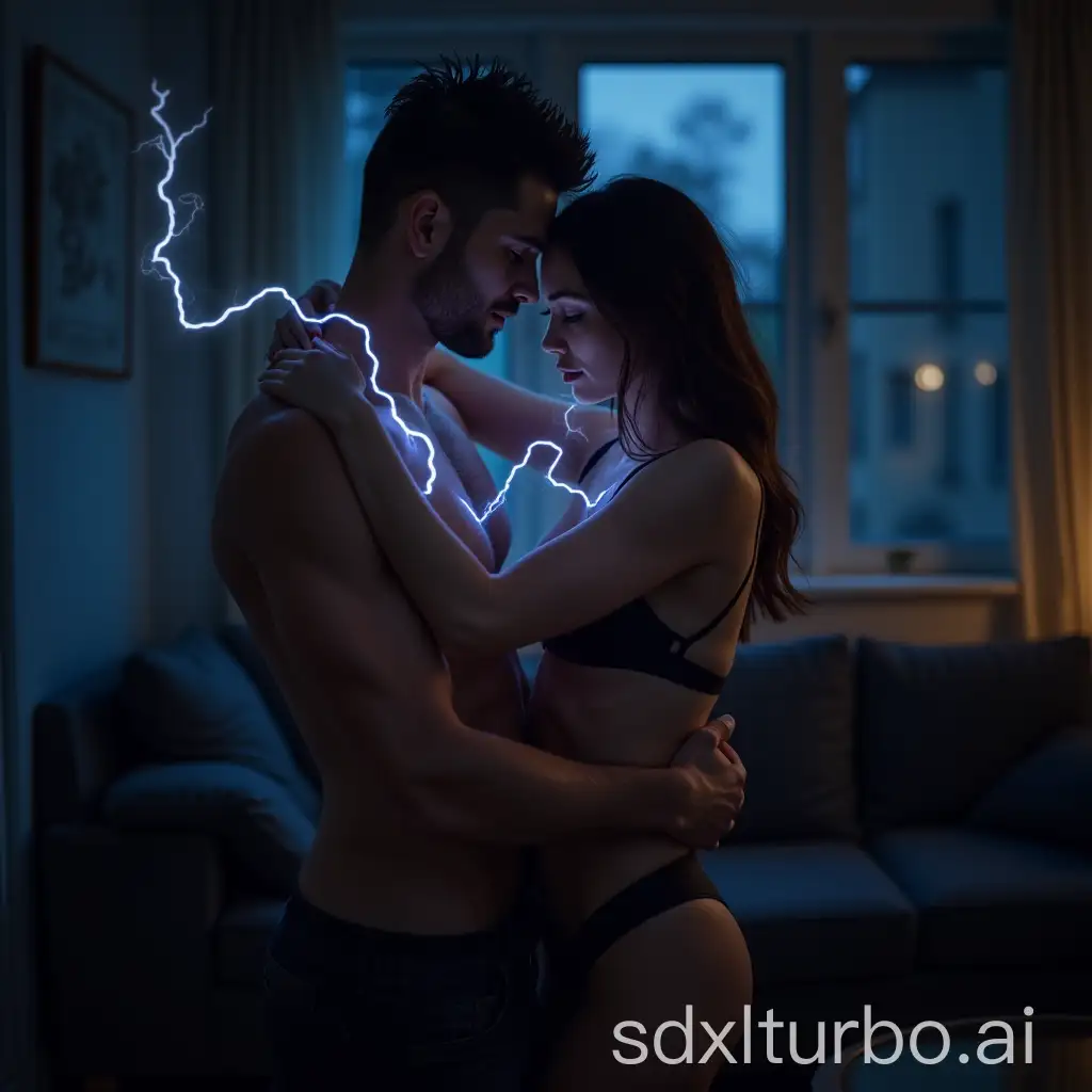 Couples-Transformation-Jock-and-Girlfriend-Embrace-in-a-LightningPowered-Muscle-Growth-Moment