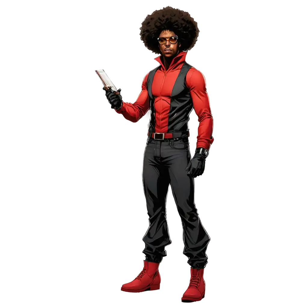 Dynamic-Black-Male-Villain-in-Afro-HighQuality-PNG-for-Comic-Book-Art