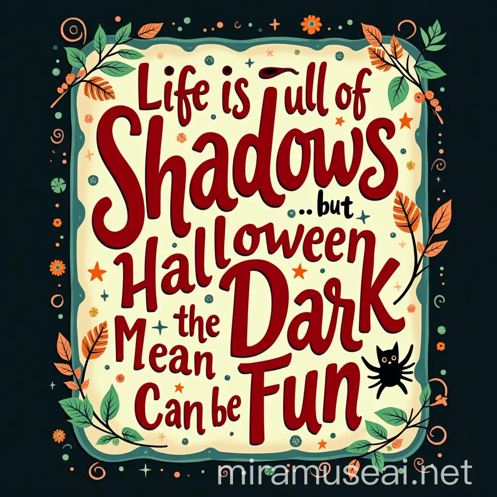 Vibrant Halloween Typography with Playful Elements