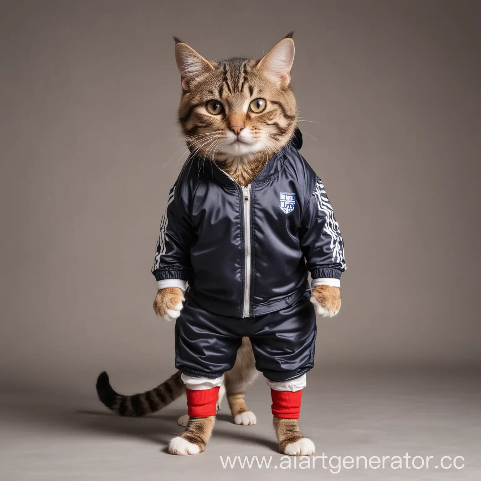 Tabby-Cat-in-Sports-Suit-Ready-for-Combat