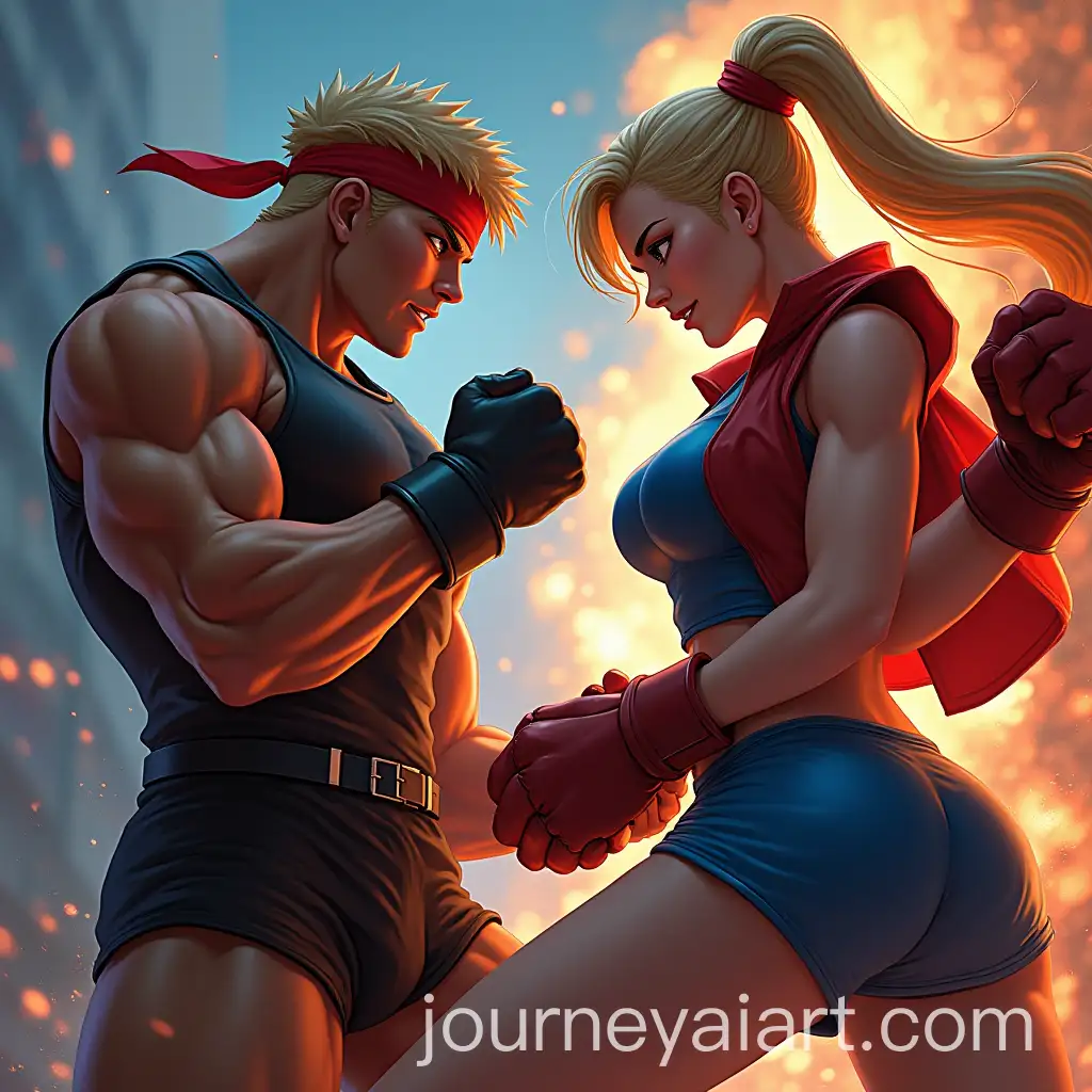 Battle-Between-Five-Fighters-and-Cammy-from-Street-Fighter