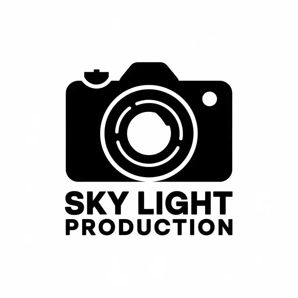 LOGO Design for Sky Light Production Minimalistic Camera Symbol for Event Industry