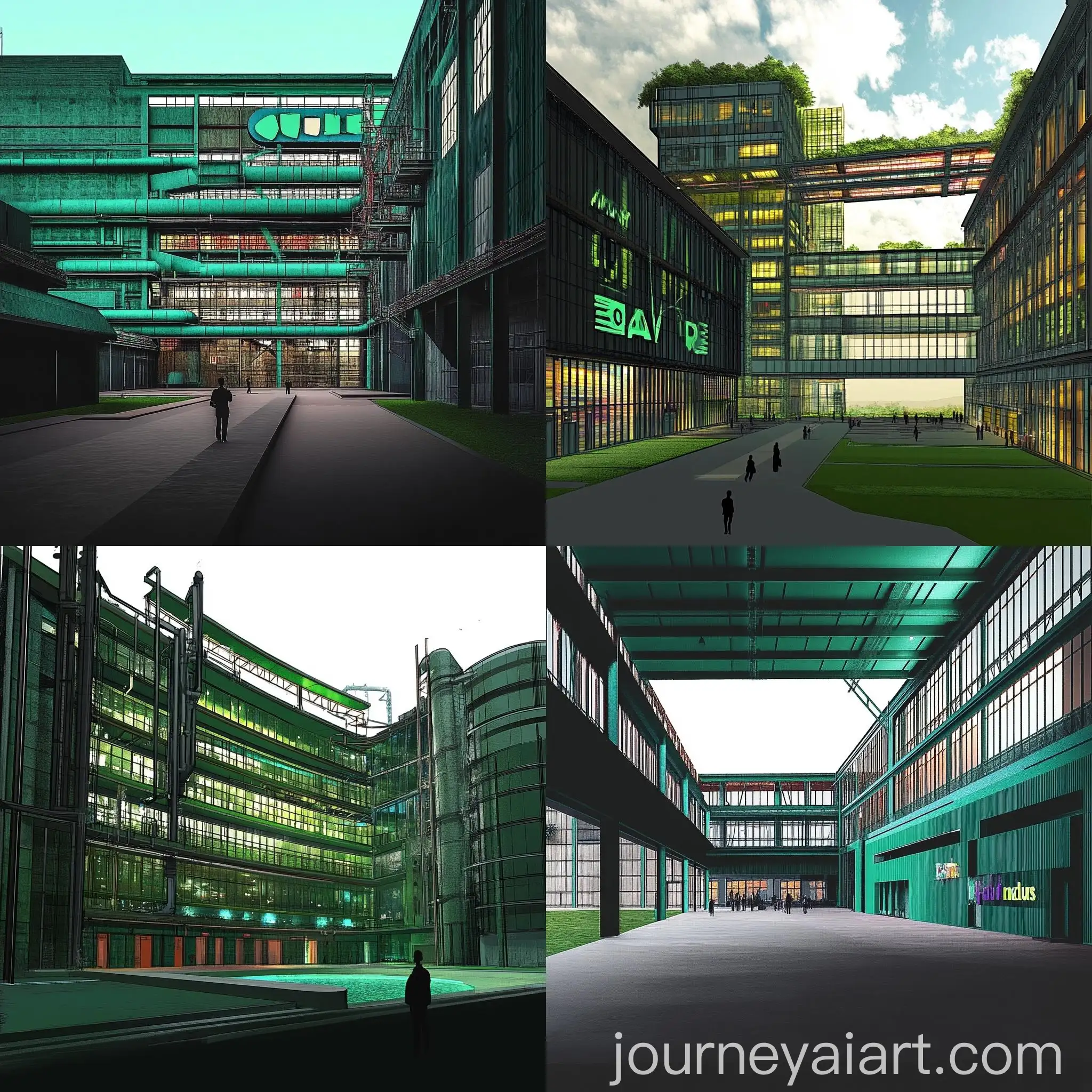 Industrial-Green-Architecture-with-People-Beautiful-Urban-Scene