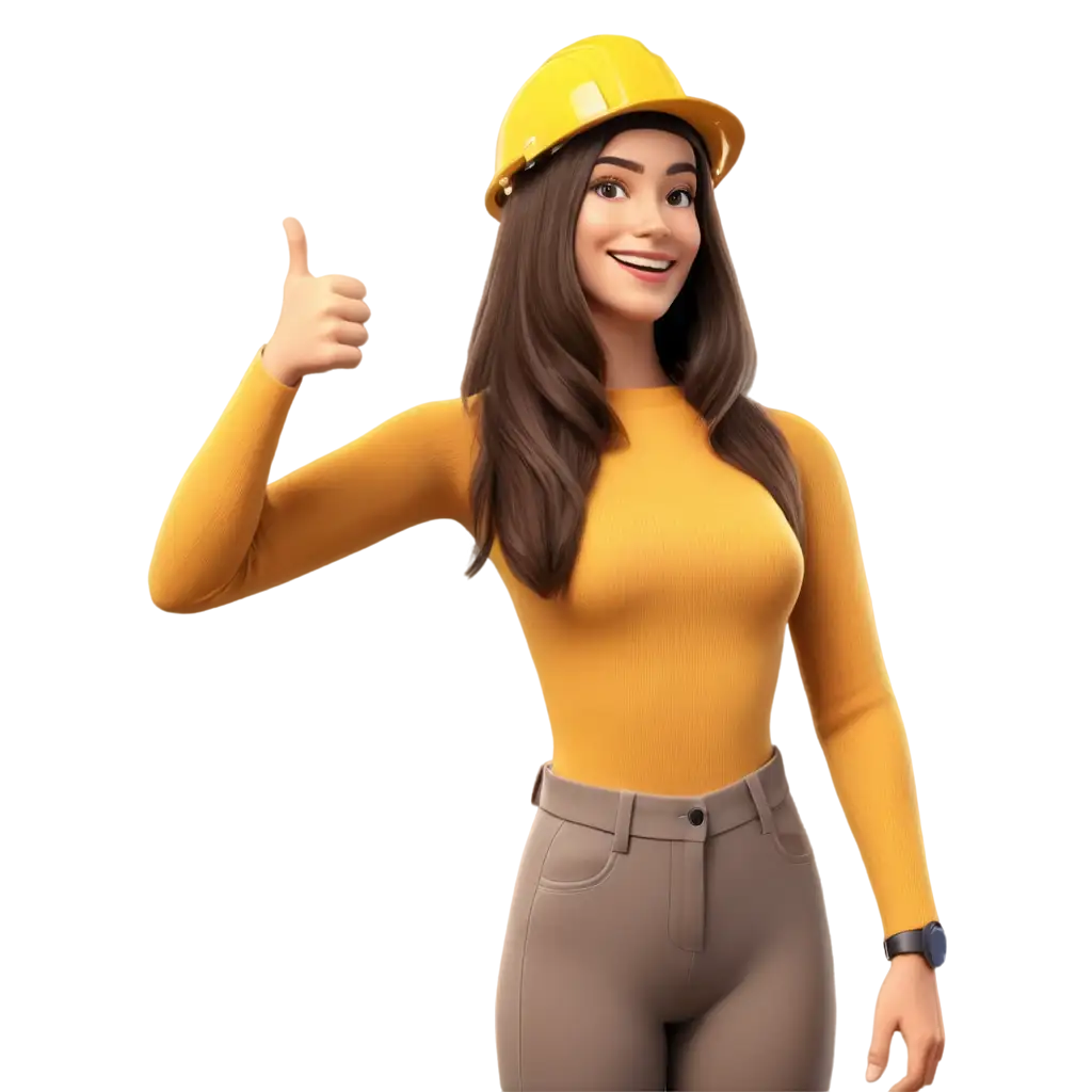 Worker-with-Yellow-Helmet-Thumbs-Up-and-Smile-PNG-Image-Animated-Illustration-for-Positive-Work-Environment