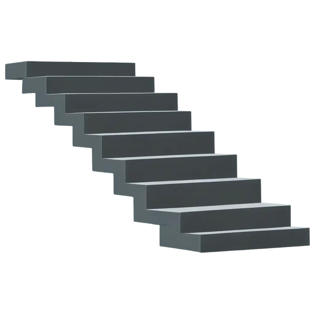 Minimalist-Modern-2D-Grey-Stairs-PNG-Flat-Design-Vector-Image-for-Clean-Visuals