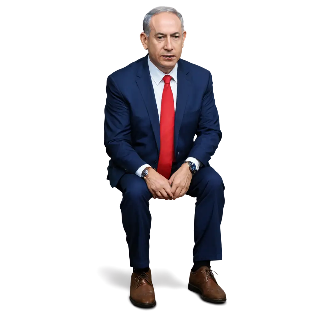 Netanyahu at the sea with feet