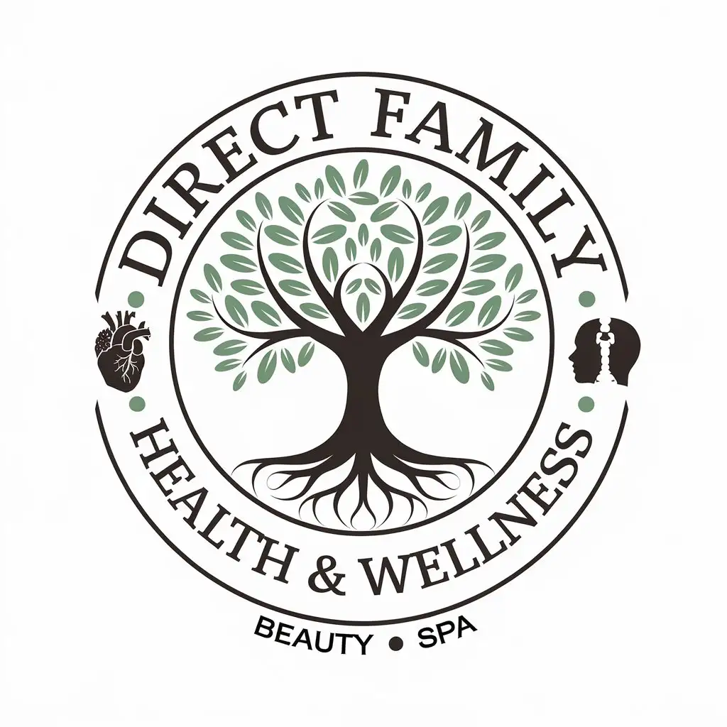 LOGO Design for Direct Family Health Wellness Longevity Tenacity and Restoration Theme for Beauty Spa Industry