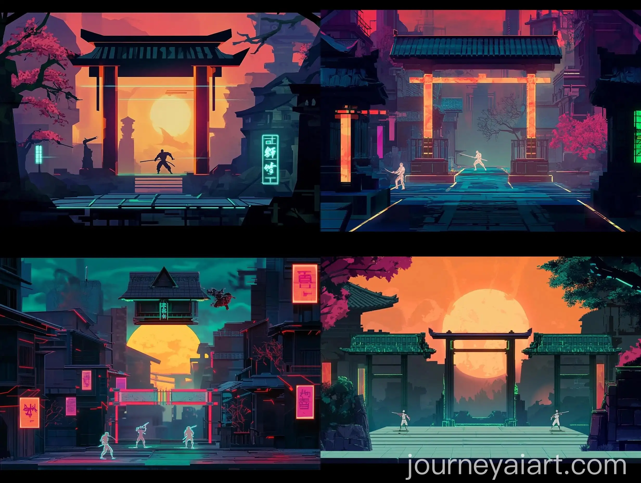 Cyberpunk-Ninja-Fighting-Game-in-Neon-Industrial-Arena