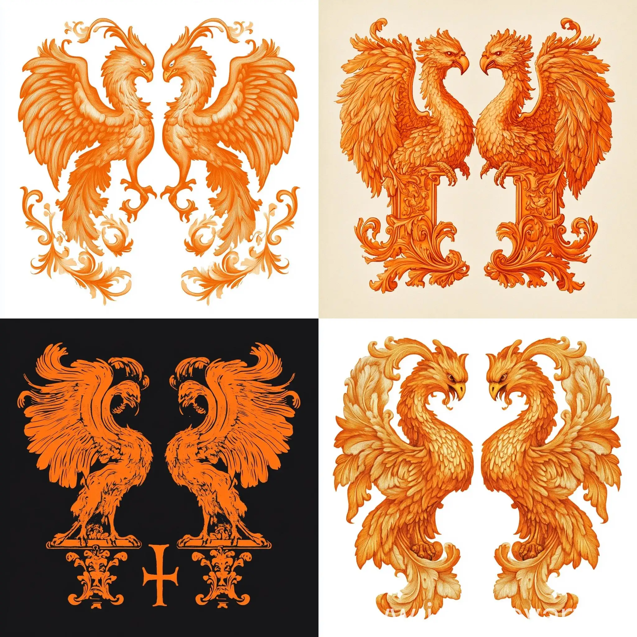 Mirror-Image-Double-Fs-with-Dutch-Griffin-in-Orange