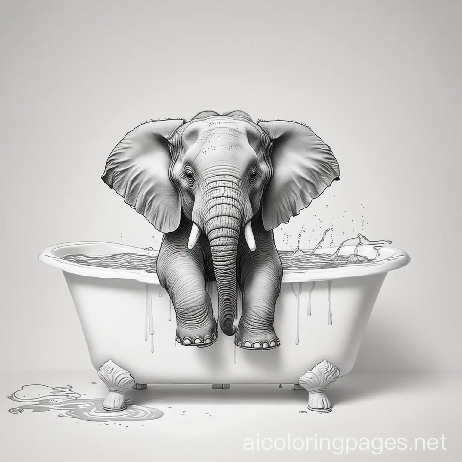 Realistic-Elephant-Coloring-Page-Line-Art-for-Kids