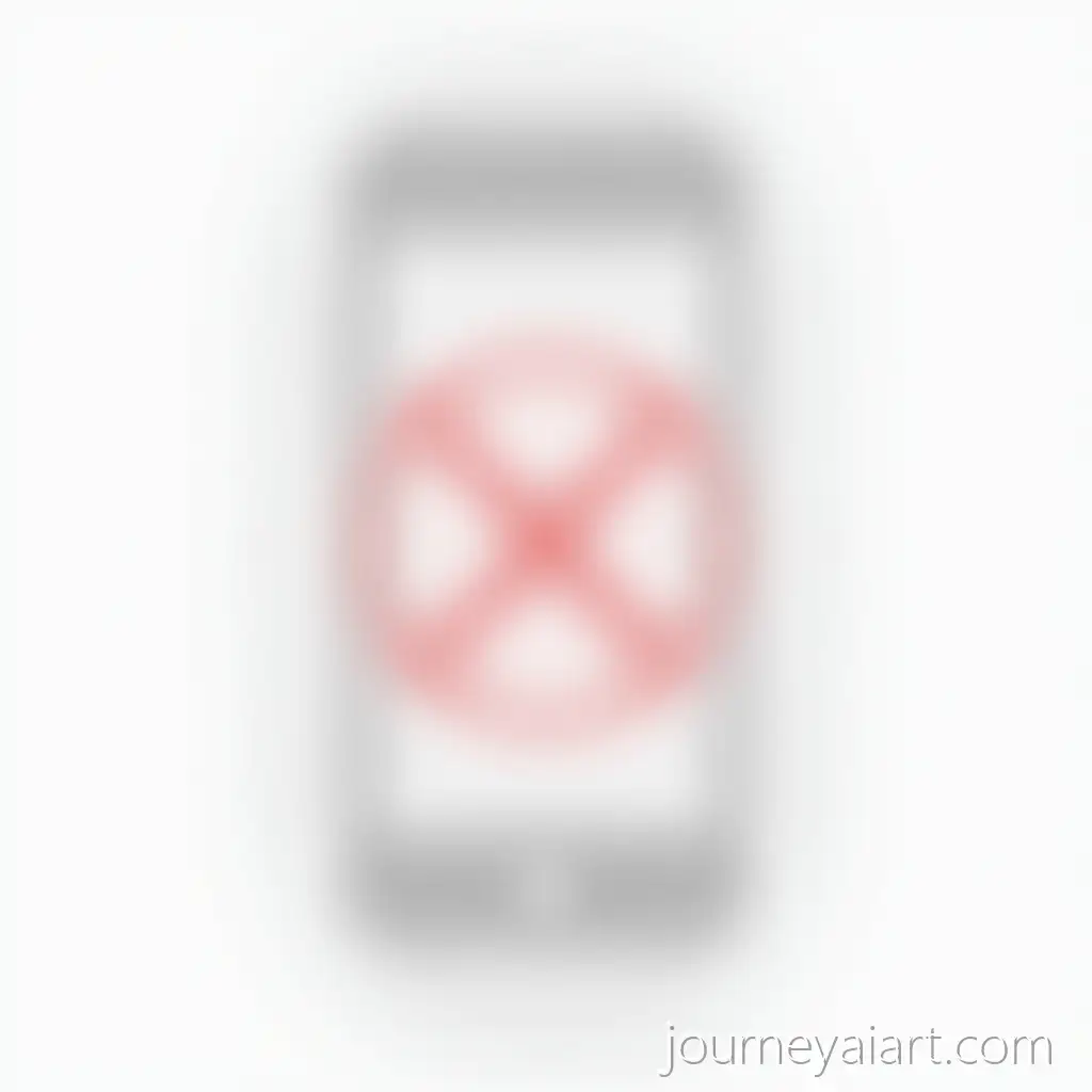 Minimalist-Smartphone-with-No-Signal-Icon-on-White-Background